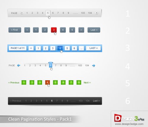 Clean Pagination Styles - Pack1