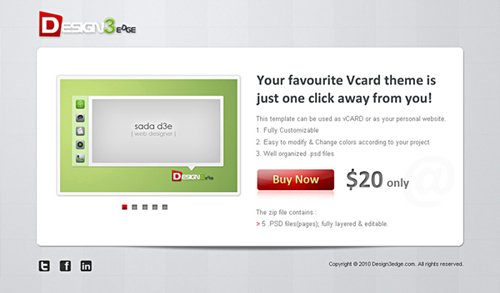 Clean Design3Edge Landing Page