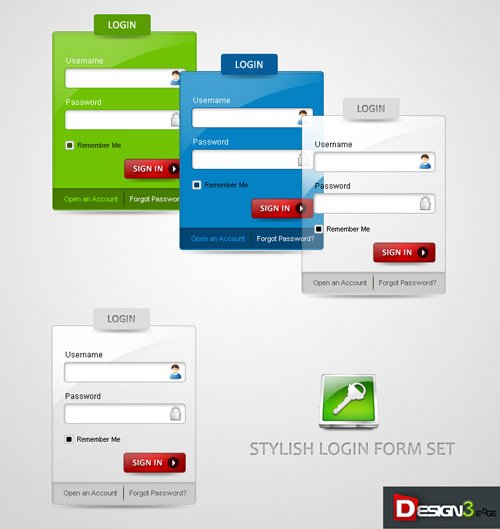 Click Here to Preview Stylish Login Form Set