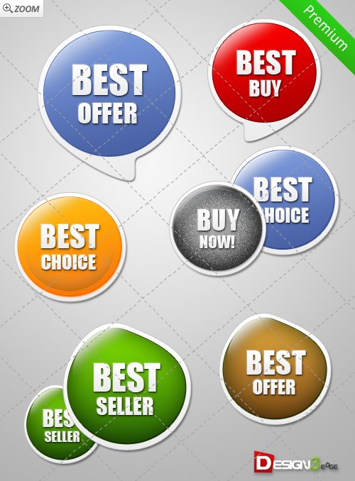 Click Here to Preview Clean Web Badge Pack