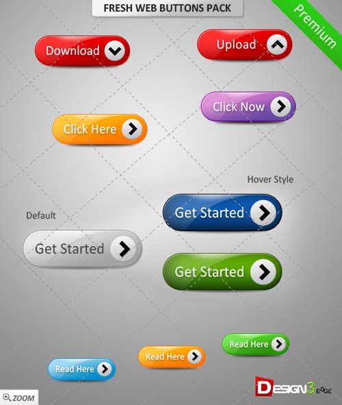 Click Here to Preview Fresh Web Buttons Pack