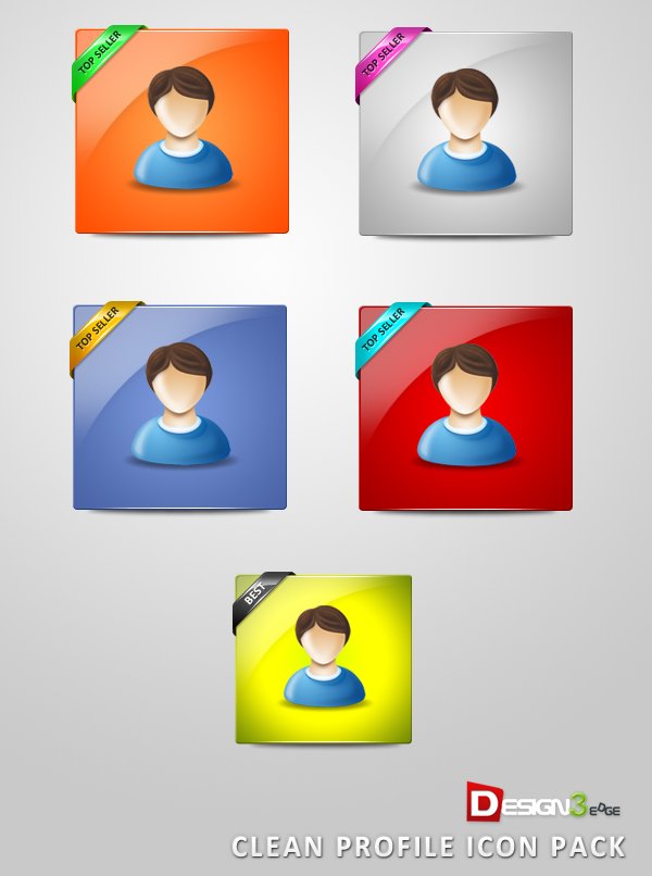 Clean Profile Icon Pack | Design3edge.com