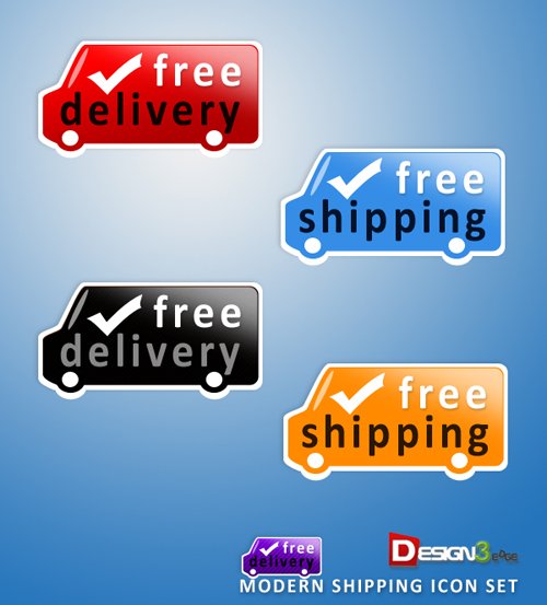 Modern Shipping Icon Set
