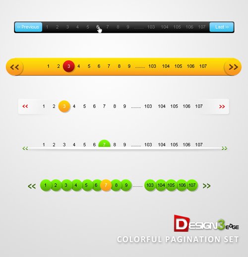 Click Here to Preview Colorful Pagination Set