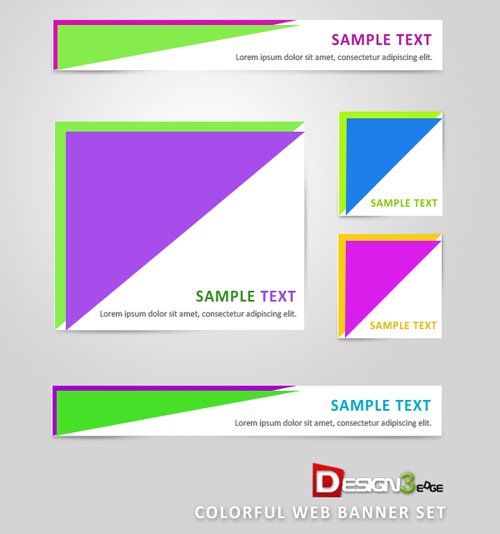 Colorful Web Banner Set