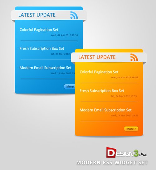 Click Here to Preview Modern RSS Widget Set