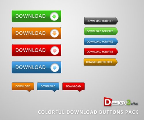 Colorful Download Buttons Pack