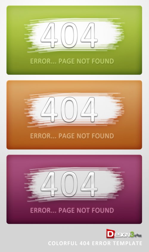 Colorful 404 Error Template