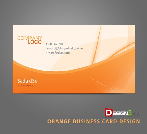 Orange Business Card Design