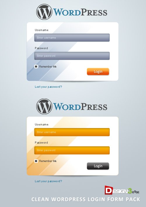 Clean WordPress Login Form Pack