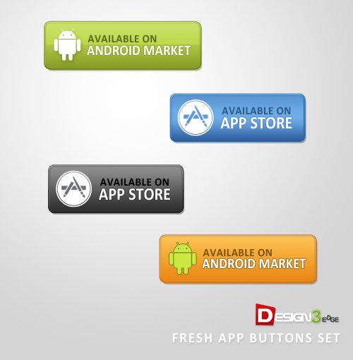 Fresh App Buttons Set
