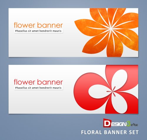 Click Here to Preview Floral Banner Set