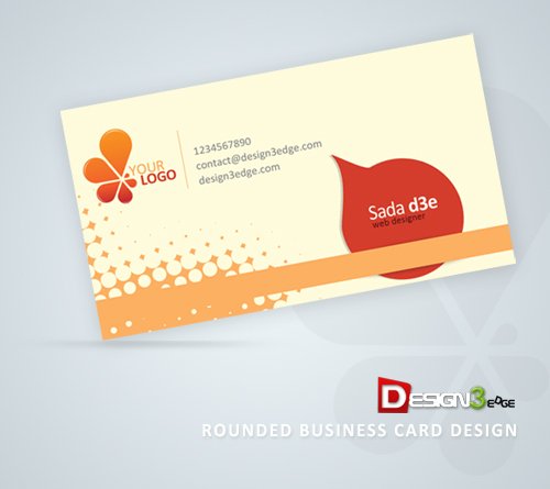 Rounded Business Card Design