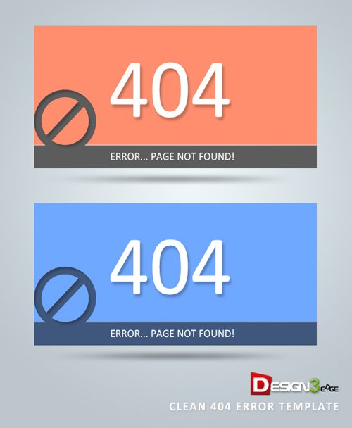 Clean 404 Error Template