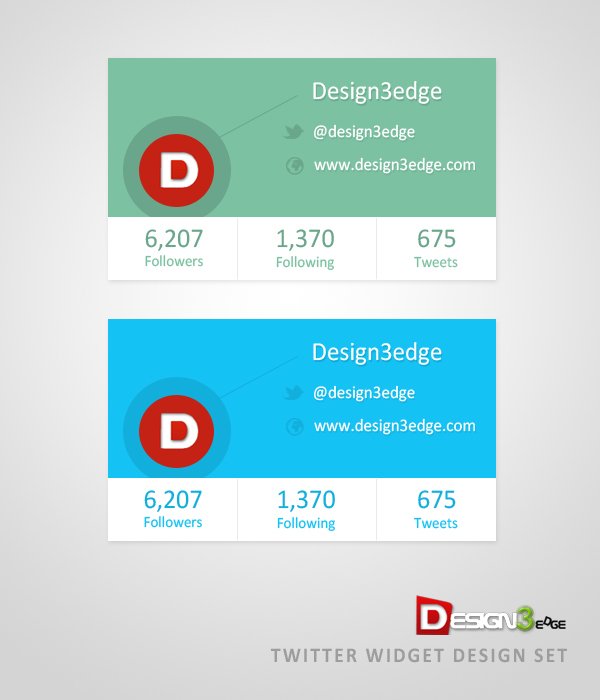twitter-widget-design-set