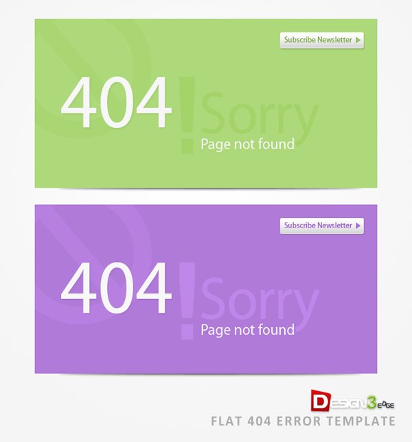 Flat 404 Error Template