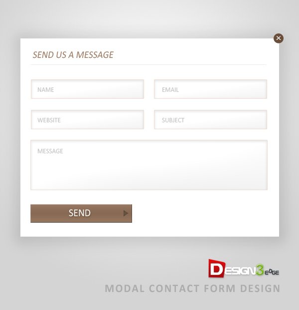 Modal Contact Form Design (PSD)