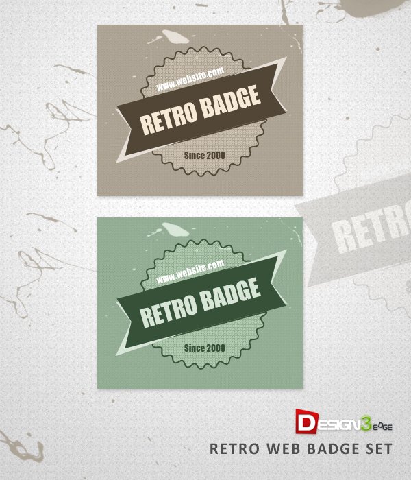 Retro Web Badge Set