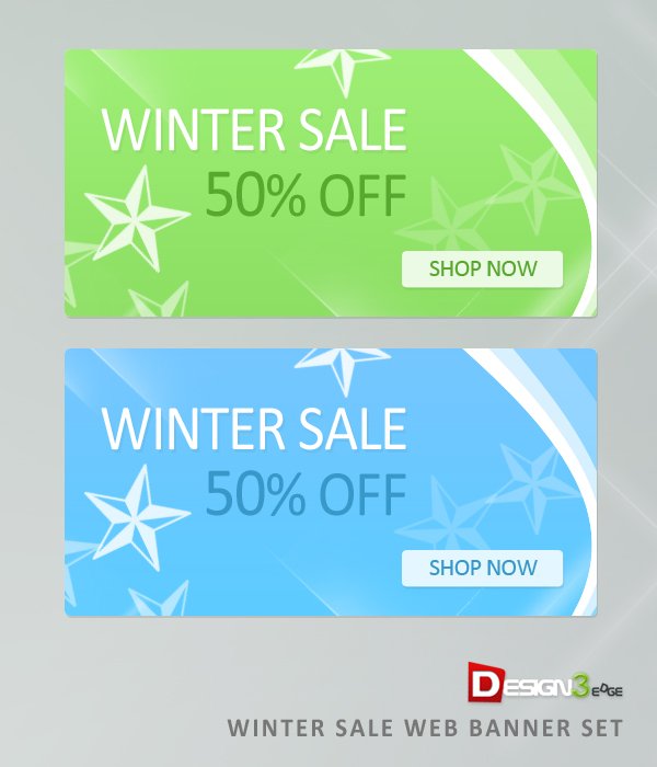 Winter Sale Web Banner Set