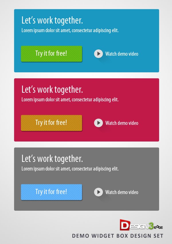 Demo Widget Box Design - PSD Template