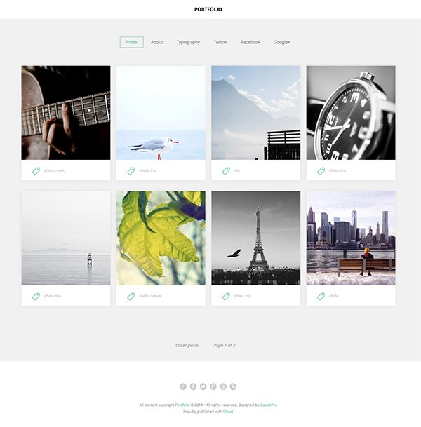 Free Ghost Theme - Portfolio