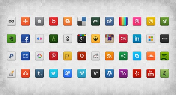 48 Social Media Icons