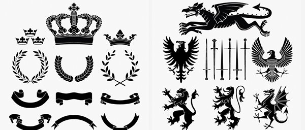 Heraldry vector images