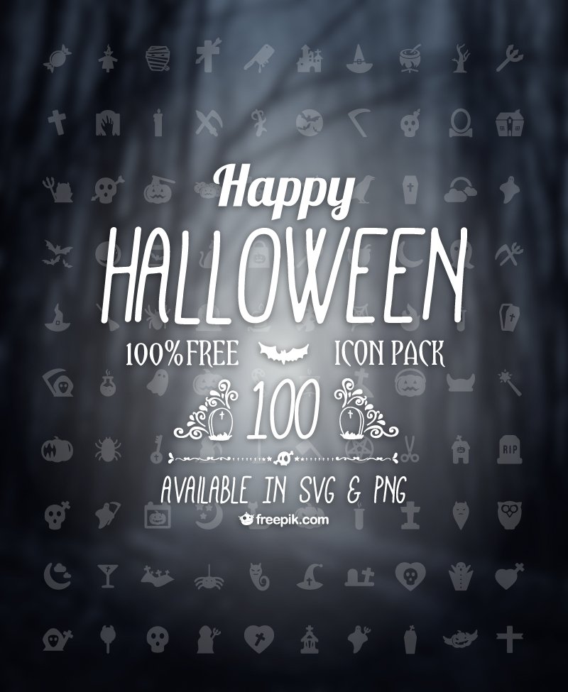 100 Halloween Icons Pack