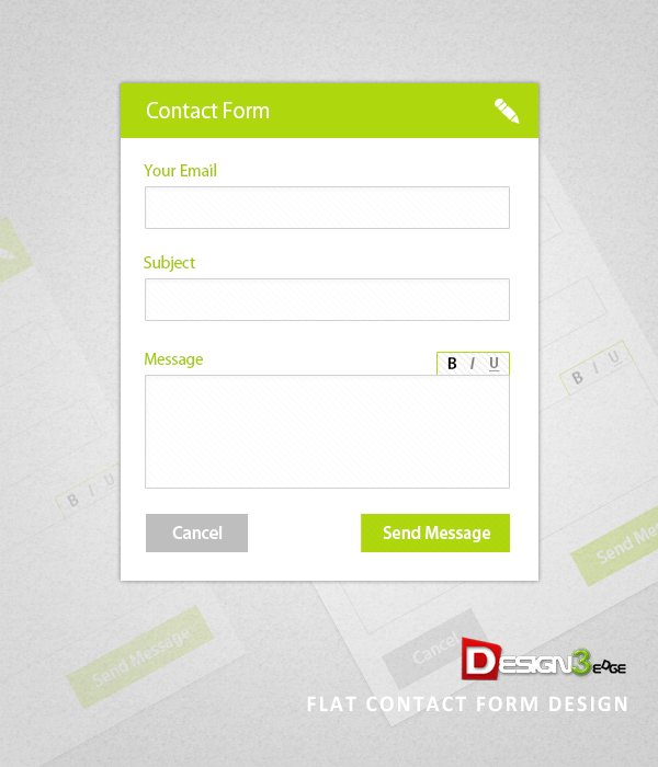 Flat Contact Form Design