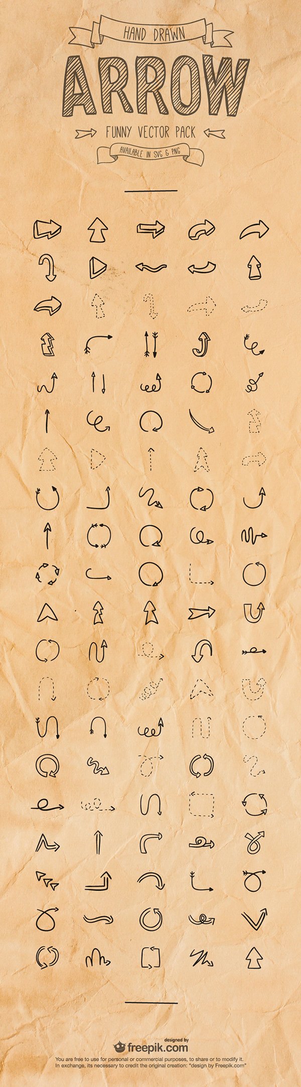 Handmade Arrows Vector Pack
