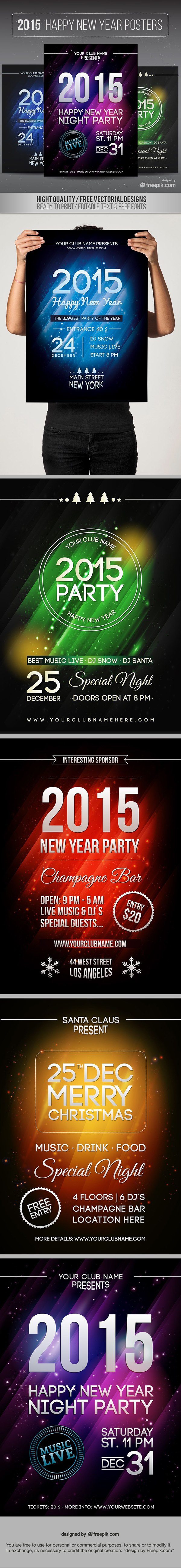 2015 Happy New Year Posters