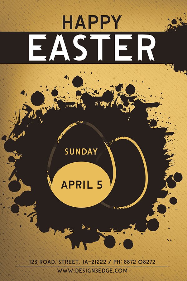 Easter Poster Card Design