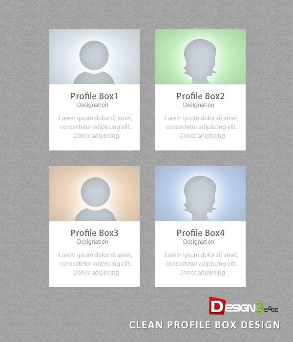 Clean Profile Box Design | Design3edge.com
