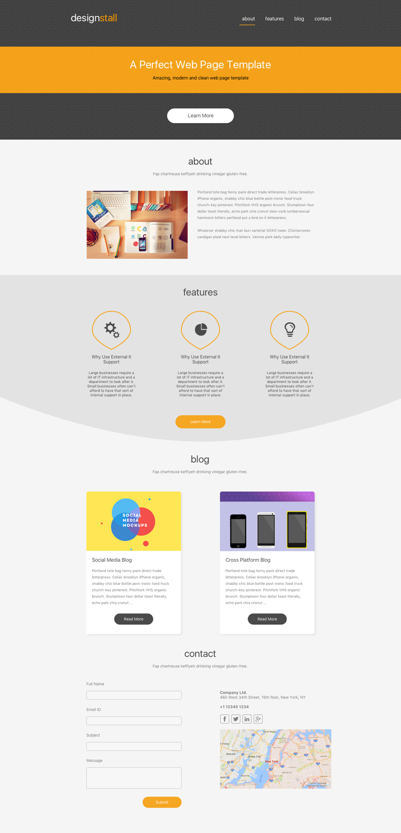 Designstall Single Page Template