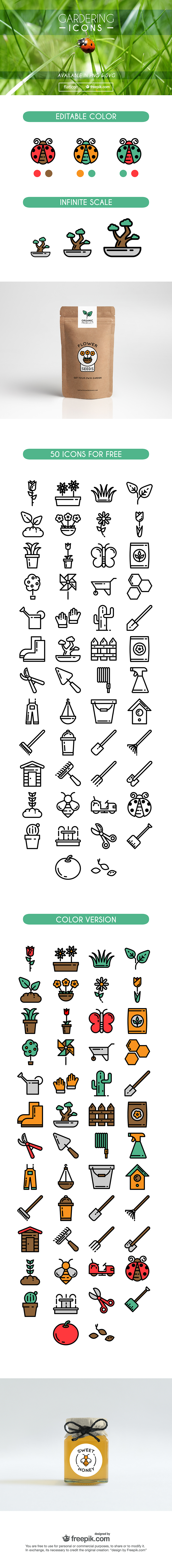  Freebie: Gardening Icons (SVG, PNG)