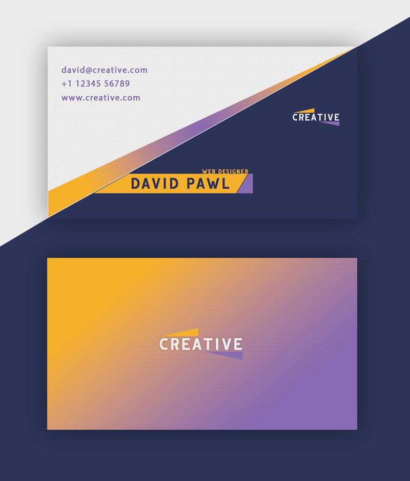 Navy Business Card PSD