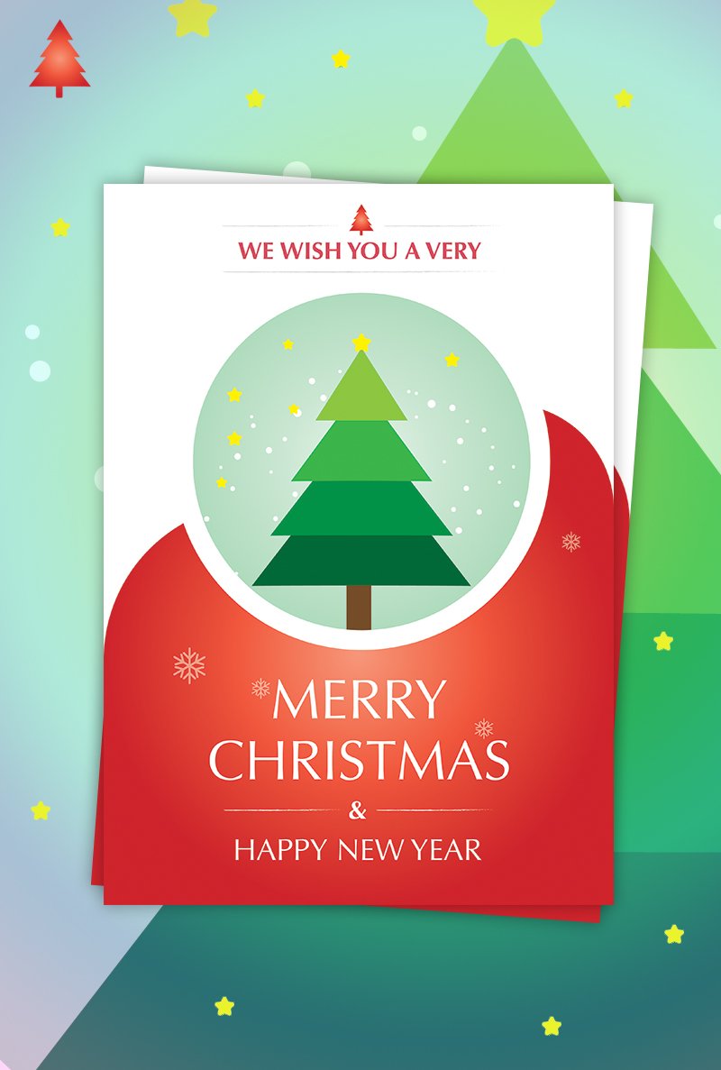 Christmas and New Year Card Design