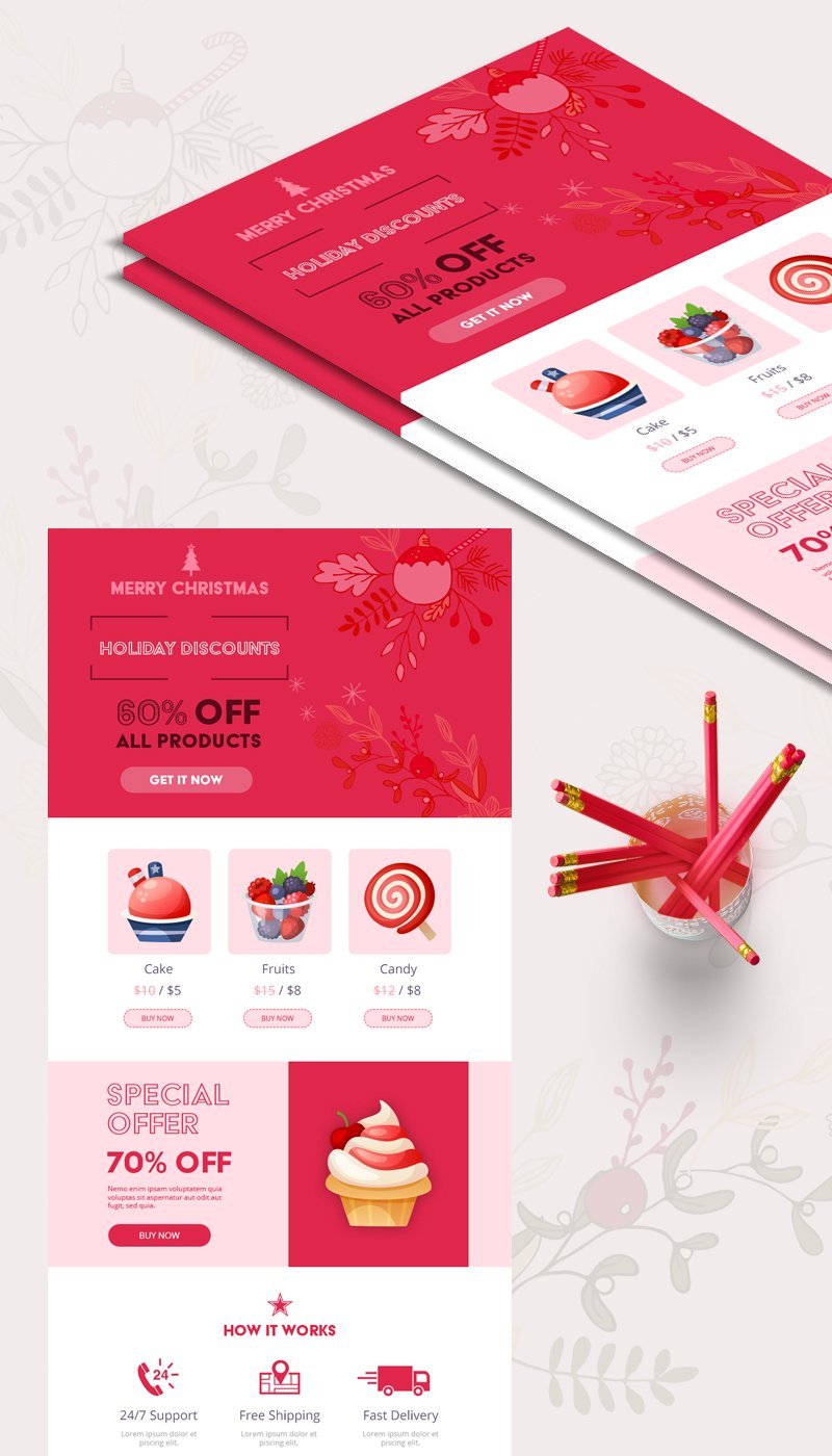 Holiday Email Template Design