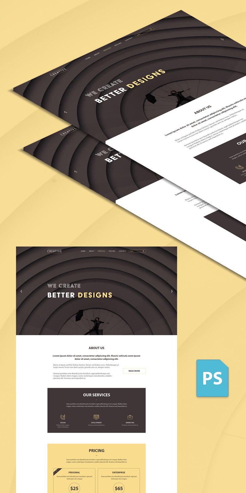 2017 Dark Design Template