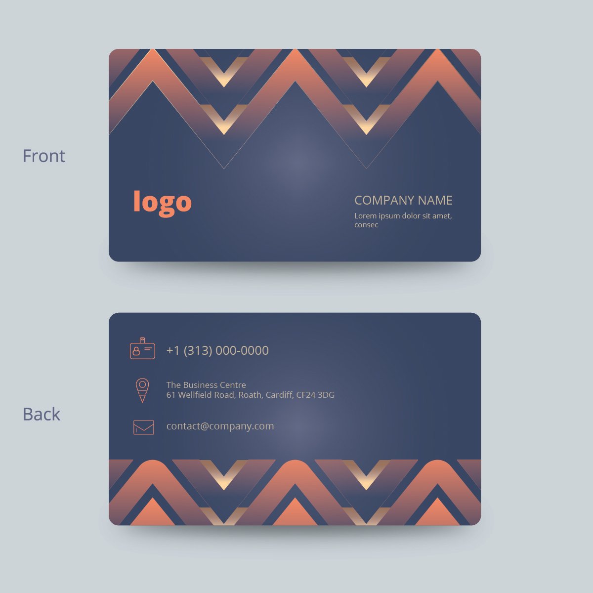 Dark Business Card Design