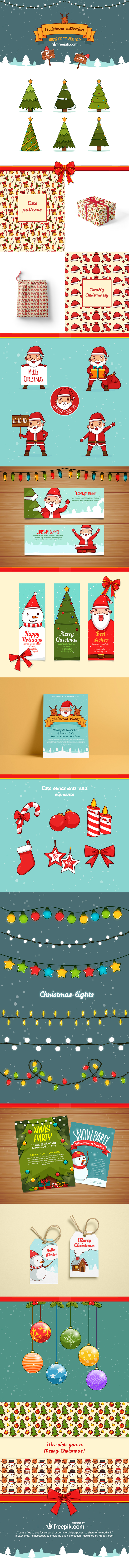 Hand Drawn Christmas Elements Pack