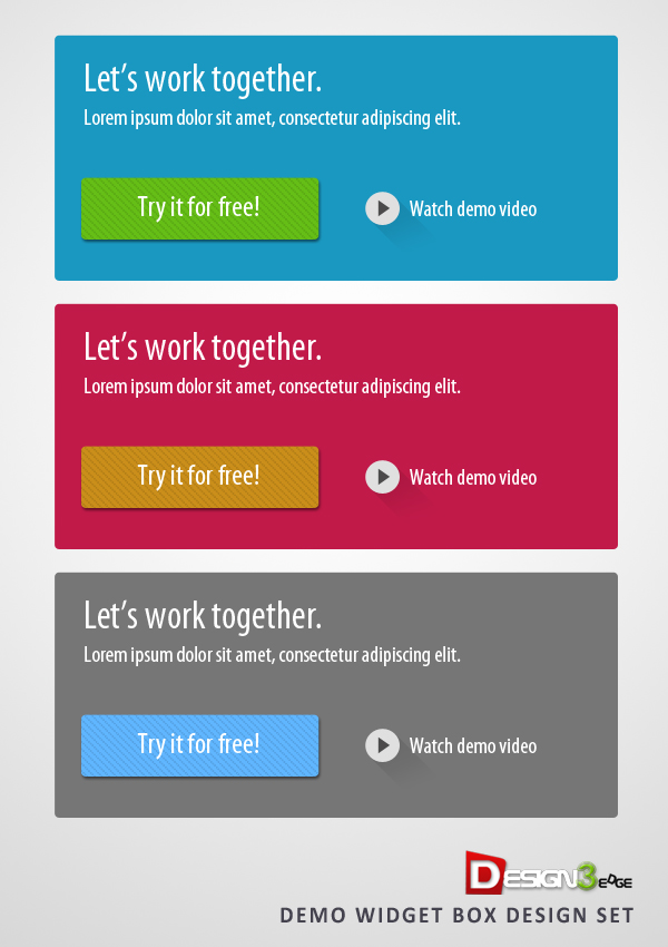 Demo Widget Box Design (PSD Template)